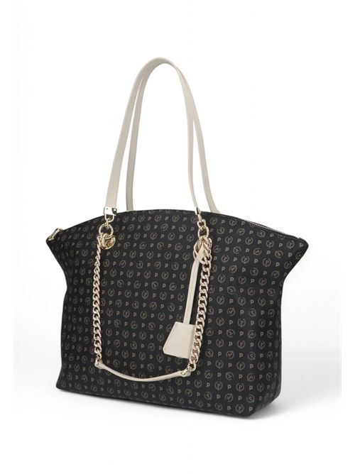 Tote Bag Heritage Logo Classic Nero/Avorio POLLINI | TE8408PP02Q11/00C